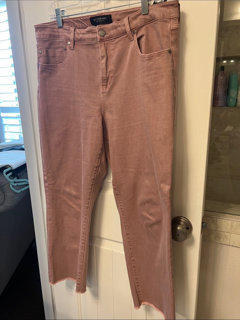 Liverpool Women's High-Rise MauveCropped Jeans